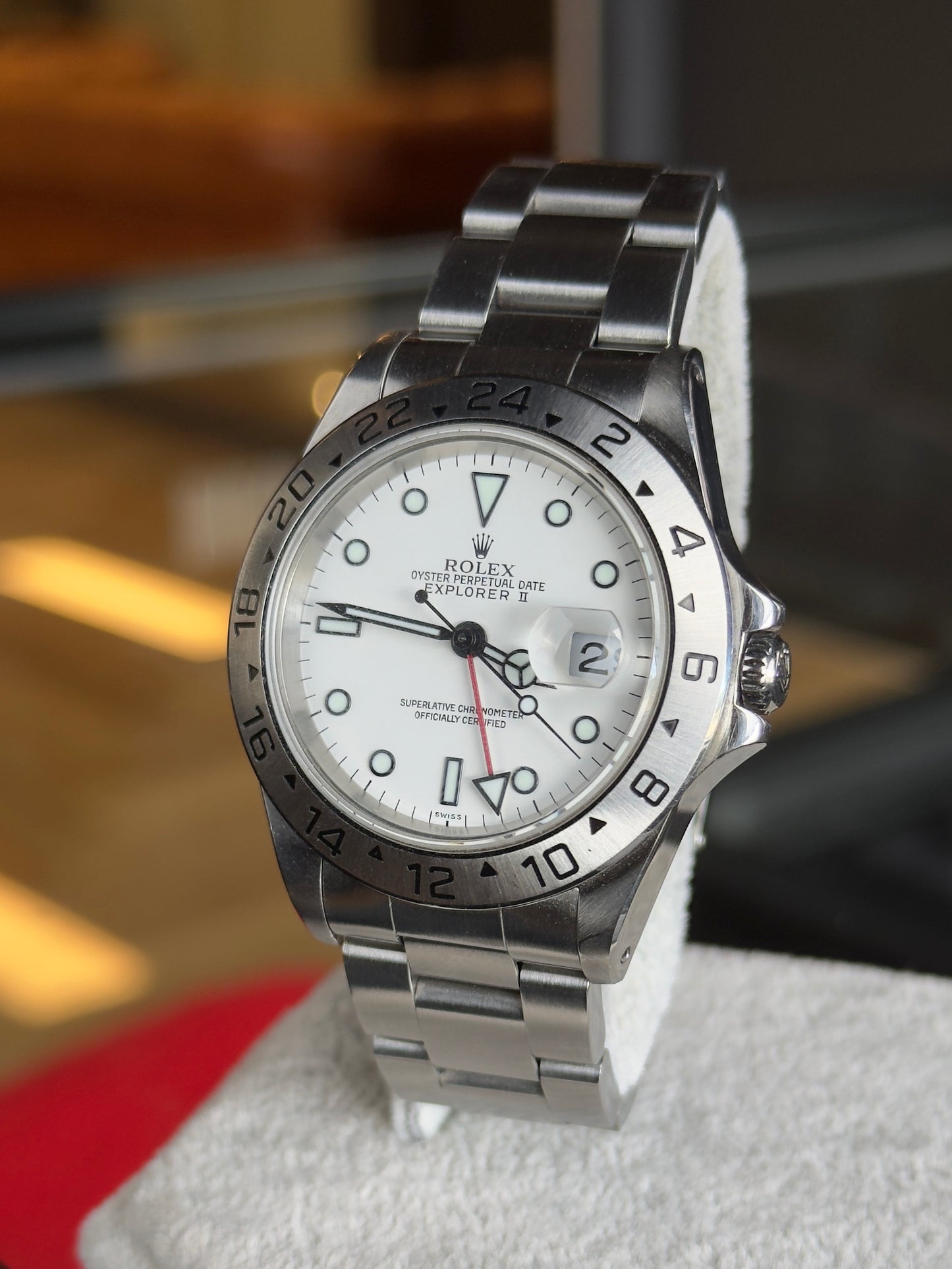 Rolex Explorer II 16570 Swiss Only Polar Dial Pre Owned