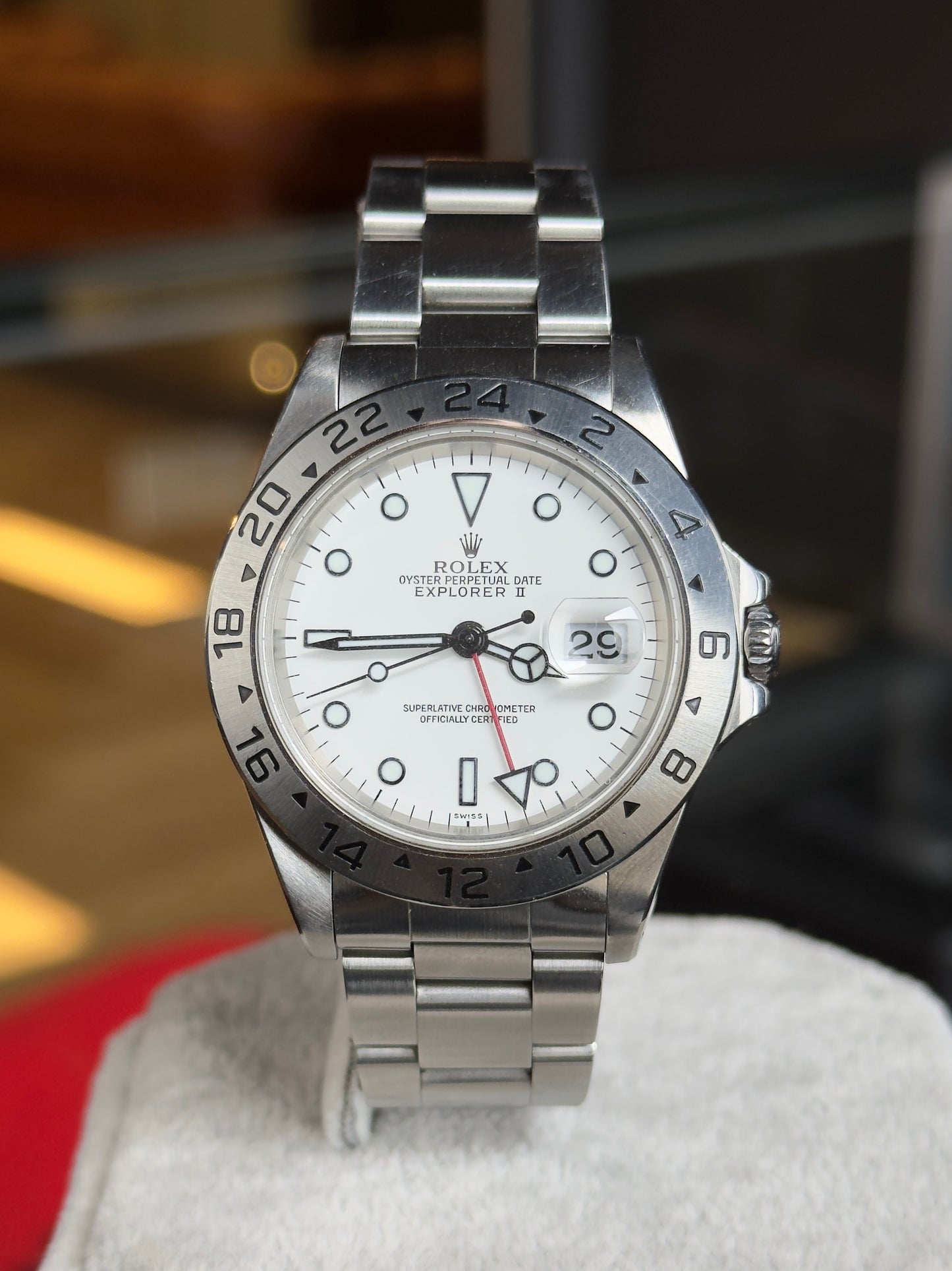 Rolex Explorer II 16570 Swiss Only Polar Dial Pre Owned