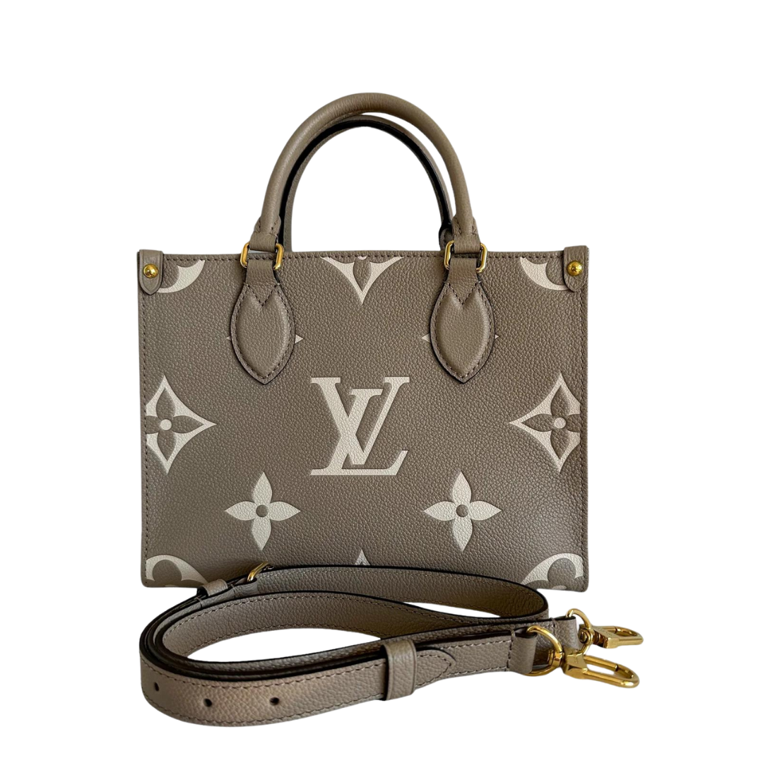 Louis Vuitton Onthego PM Monogram Tourtelle CreamEmpreinte Handbag
